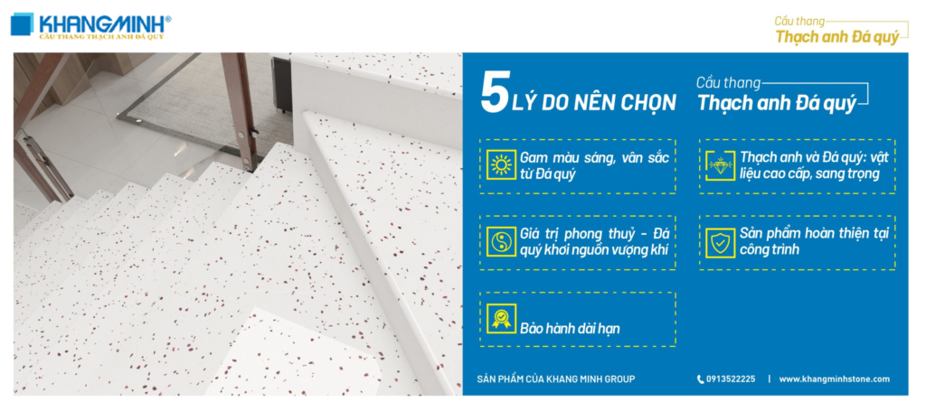 Cầu thang đá thạch anh Xám Ngân Hà C70322